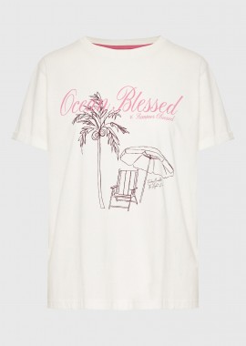 Γυναικείο βαμβακερό t-shirt με τύπωμα