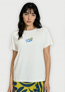 Γυναικείο relaxed t-shirt με τύπωμα στην πλάτη