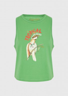 Γυναικείο βαμβακερό tank top με τύπωμα