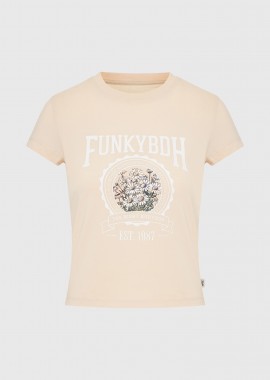 Γυναικείο βαμβακερό t-shirt με τύπωμα