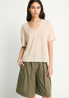 Γυναικείο t-shirt με V λαιμόκοψη