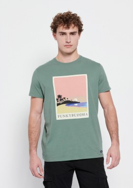 Minimal paint printed t-shirt