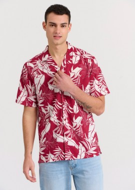 Relaxed fit resort πουκάμισο με all over τύπωμα