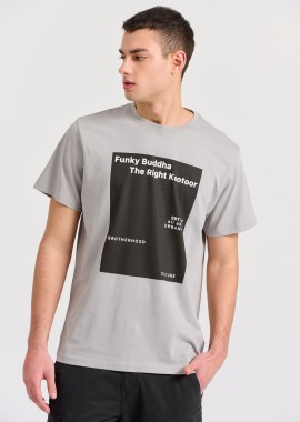 T-shirt με minimal branded τύπωμα