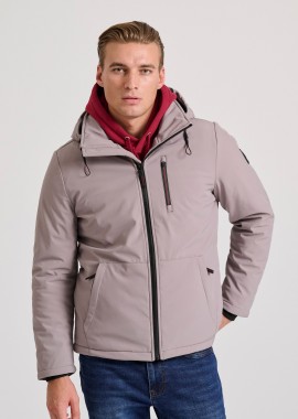 Softshell μπουφάν με επένδυση και κουκούλα