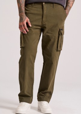 Loose fit cargo παντελόνι σε ζακάρ ύφανση