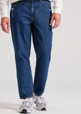 Loose fit τζιν παντελόνι με destroyed effects