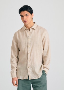Garment dyed λινό πουκάμισο - The essentials