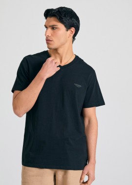 V-neck t-shirt με logo στο στήθος