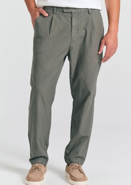 Ανδρικό linen blend chino παντελόνι