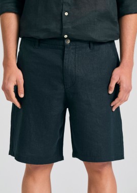Ανδρική comfort fit λινή βερμούδα