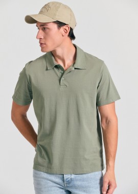 Garment dyed πόλο μπλούζα
