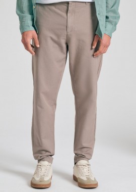 Comfort fit linen blend chino παντελόνι