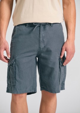 Loose fit linen blend cargo βερμούδα