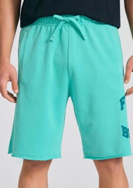 Wide leg fit αθλητική βερμούδα με branded τύπωμα