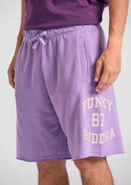 Wide leg fit αθλητική βερμούδα με branded τύπωμα