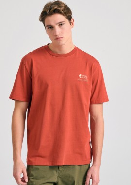 Relaxed fit t-shirt με ethnic look τύπωμα
