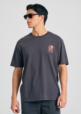 Relaxed t-shirt από οργανικό βαμβάκι με abstract τύπωμα