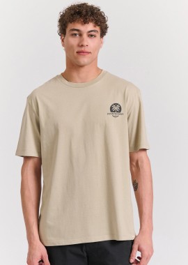 Organic cotton relaxed t-shirt με text artwork τύπωμα