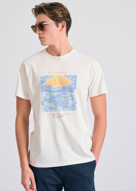T-shirt με graphic τύπωμα στο στήθος