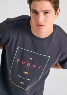 Organic cotton t-shirt με minimal branded τύπωμα