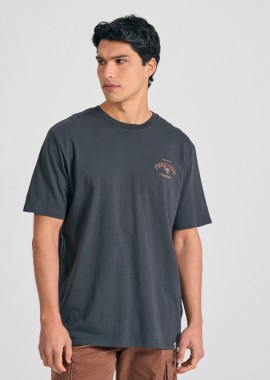 Relaxed t-shirt με tropical τύπωμα στην πλάτη