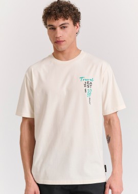Relaxed fit με graphic τύπωμα στην πλάτη