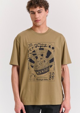 Relaxed fit t-shirt με frame τύπωμα
