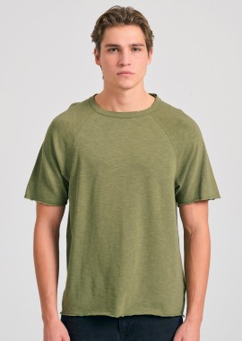 Relaxed fit t-shirt από φλάμα