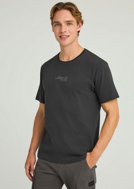 Relaxed fit t-shirt με τύπωμα στην πλάτη
