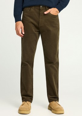 Ανδρικό πεντάτσεπο μονόχρωμο παντελόνι