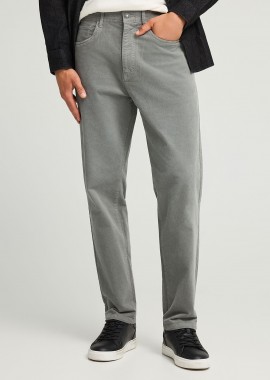 Ανδρικό πεντάτσεπο μονόχρωμο παντελόνι