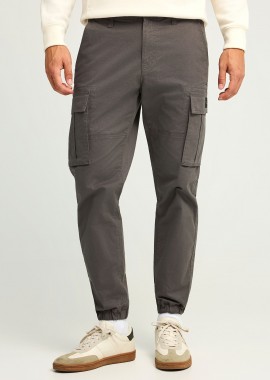 Ανδρικό regular fit cargo παντελόνι με cuffed τελείωμα