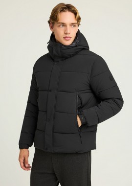 Ανδρικό puffer μπουφάν με κουκούλα