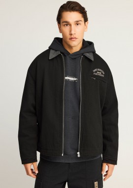Comfort fit ανδρικό μπουφάν με γιακά