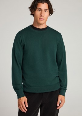 Regular fit πλεκτή μπλούζα σε μελανζέ πλέξη
