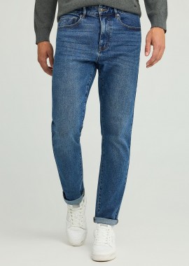 Slim tapered fit τζιν παντελόνι