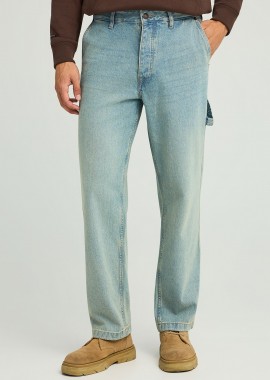 Loose fit τζιν παντελόνι με washed effects