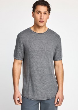 Regular fit garment dyed πλεκτή μπλούζα