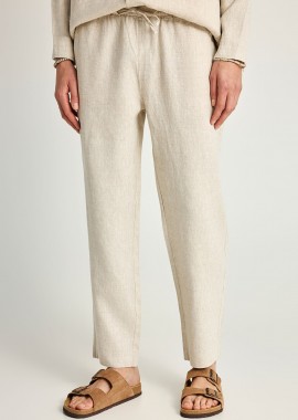 Ανδρικό comfort fit λινό chino παντελόνι