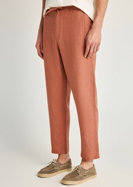 Ανδρικό comfort fit λινό chino παντελόνι