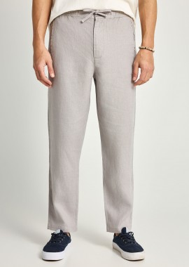 Ανδρικό comfort fit λινό chino παντελόνι