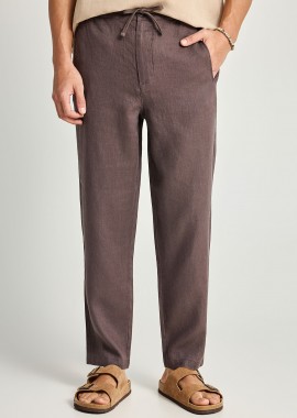 Ανδρικό comfort fit λινό chino παντελόνι