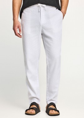 Ανδρικό comfort fit λινό chino παντελόνι