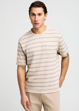 Ανδρικό ριγέ relaxed t-shirt