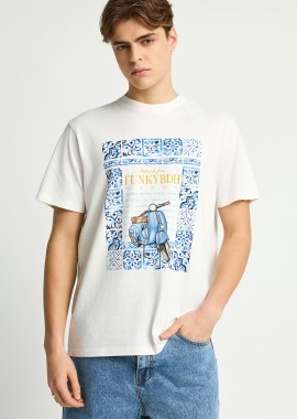 Ανδρικό βαμβακερό t-shirt με τύπωμα