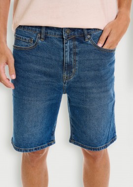 Ανδρική jean slim tapered βερμούδα