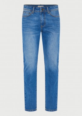 Ανδρικό slim tapered τζην με washed effects