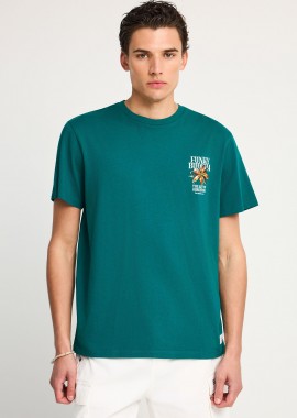 Ανδρικό βαβακερό t-shirt με τύπωμα στην πλάτη