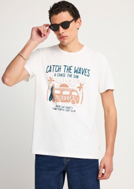 Ανδρικό βαμβακερό t-shirt με τύπωμα
